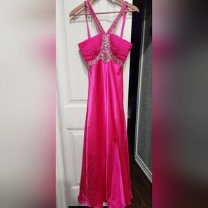 Hot pink formal gown